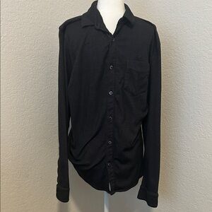 Marc Anthony Black Casual Button Down Shirt